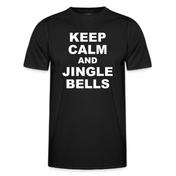 Keep Calm and Jingle bells - Männer Funktions-T-Shirt - Schwarz - Vorne - AI Model Male 178 dark (178cm)