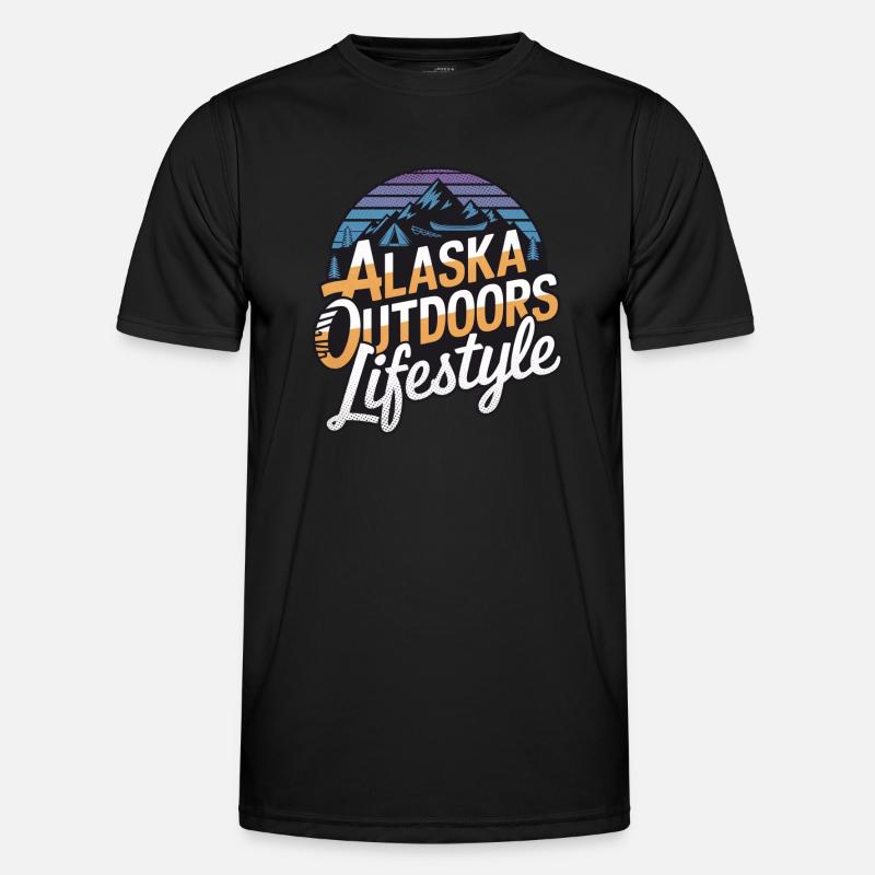 Alaska Outdoors Lebensstil Männer Funktions-T-Shirt