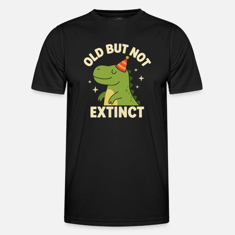 Funny Dino – Birthday Gift Idea - Men's Functional T-Shirt - black