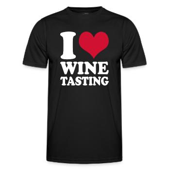 Weintrinker Wein I Love Wine Tasting - Männer Funktions-T-Shirt - Schwarz - Vorne - AI Model Male 178 dark (178cm)