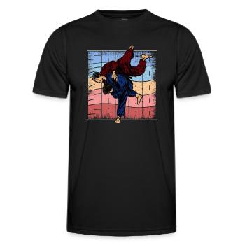 Sambo Union soviétique URSS Russie Sports - T-shirt sport Homme - noir - Devant - AI Model Male 178 dark (178cm)