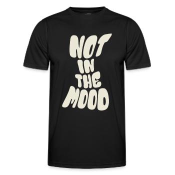 Pas dans l’humeur - humeur - funky - dire - T-shirt sport Homme - noir - Devant - AI Model Male 178 dark (178cm)