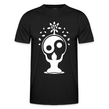 Qigong Qi Gong Tai Chi Chigong - Männer Funktions-T-Shirt - Schwarz - Vorne - AI Model Male 178 dark (178cm)