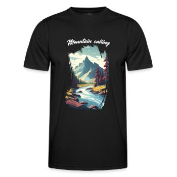 Berg ruft 12 - Männer Funktions-T-Shirt - Schwarz - Vorne - AI Model Male 178 dark (178cm)