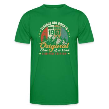 Legends wurden im Oktober 1967 geboren, das Original 1967 - Männer Funktions-T-Shirt - Kelly Green - Vorne - AI Model Male 178 dark (178cm)