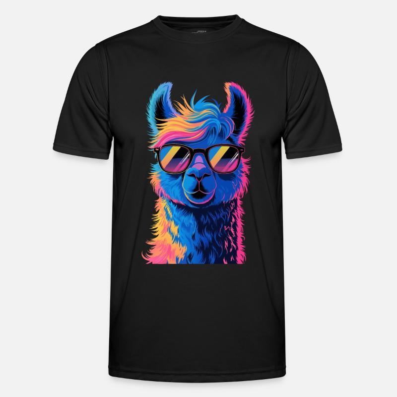 Alpaca Llama - Men's Functional T-Shirt - black
