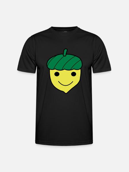 Blije Eikel - Männer Funktions-T-Shirt - Schwarz