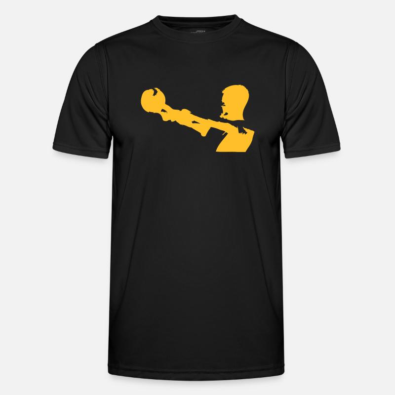 Kugelhantel Action - Männer Funktions-T-Shirt - Schwarz