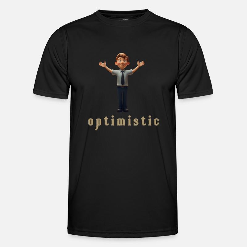 Ich bin optimistisch 3D Artunique Design Männer Funktions-T-Shirt