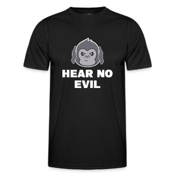 Hear no evil Drillinge Partnerlook Geschenk - Männer Funktions-T-Shirt - Schwarz - Vorne - AI Model Male 178 dark (178cm)