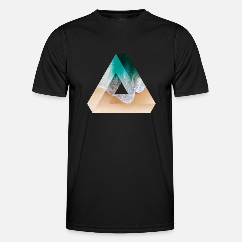 Penrose Triangle Design - Men's Functional T-Shirt - black