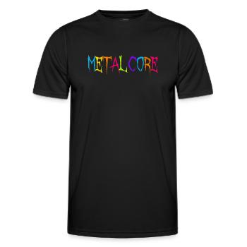 Lustige Metalcore Regenbogenfarben Metalhead - Männer Funktions-T-Shirt - Schwarz - Vorne - AI Model Male 178 dark (178cm)