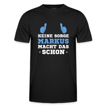 Markus macht das schon - Männer Funktions-T-Shirt - Schwarz - Vorne - AI Model Male 178 dark (178cm)