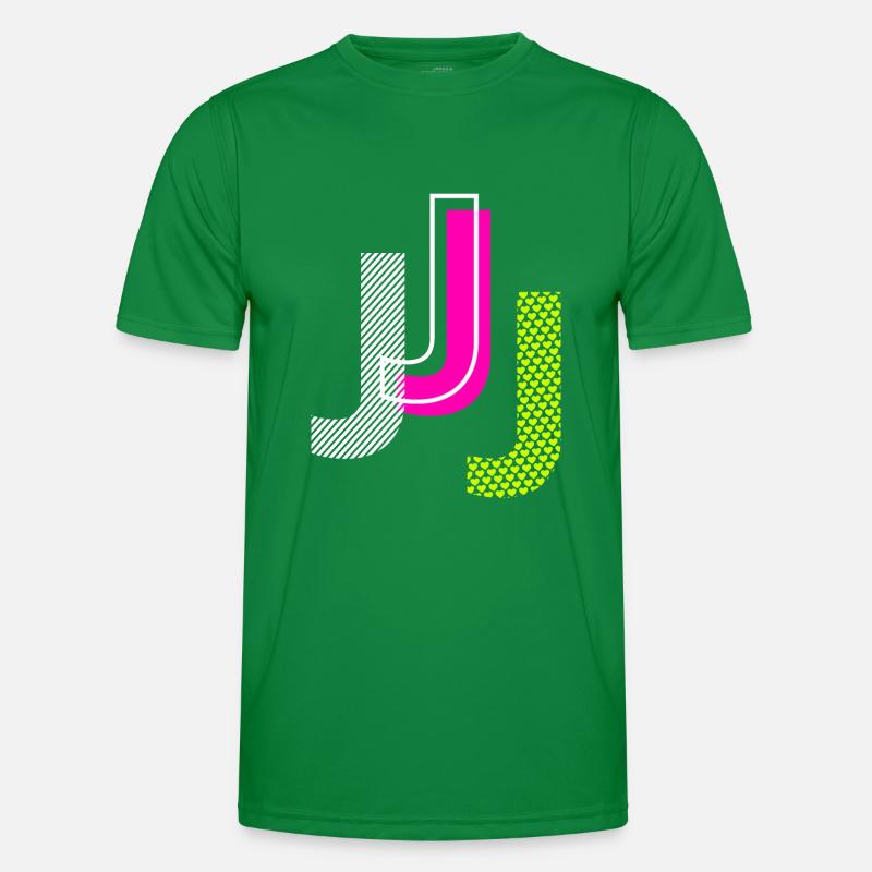 J Buchstabe Männer Funktions-T-Shirt