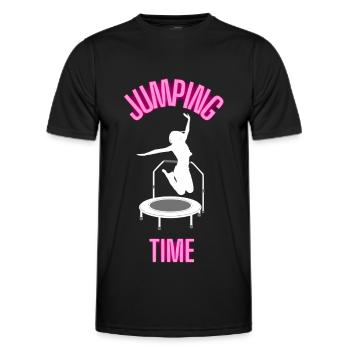 Jumping Time Trampoline trampoline trampoline - T-shirt sport Homme - noir - Devant - AI Model Male 178 dark (178cm)