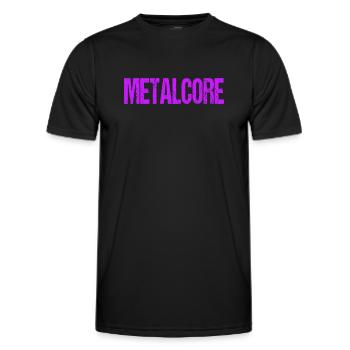 Lustiges Metalcore Pink Sarkastischer Metal - Männer Funktions-T-Shirt - Schwarz - Vorne - AI Model Male 178 dark (178cm)