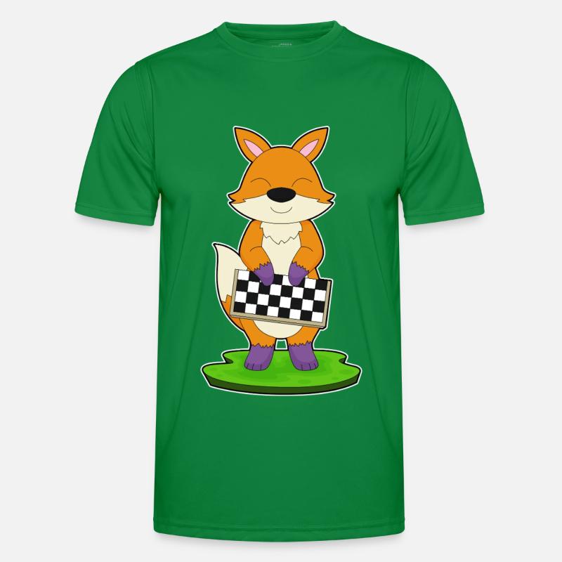 Fox Chess Chess Board Game Men's Functional T-Shirt