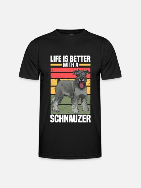 Schnauzer dog breed - Men's Functional T-Shirt - black