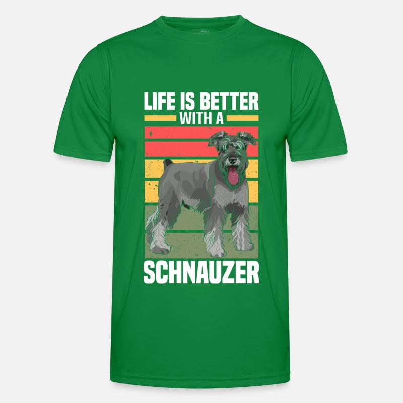 Schnauzer Hunderasse Männer Funktions-T-Shirt