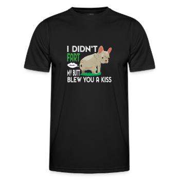 Französische Bulldogge Rassehunde Züchter - Männer Funktions-T-Shirt - Schwarz - Vorne - AI Model Male 178 dark (178cm)