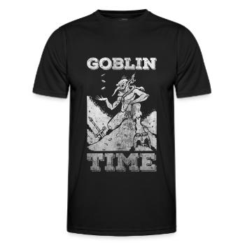 Lustige mittelalterliche Kreatur Kobold - Männer Funktions-T-Shirt - Schwarz - Vorne - AI Model Male 178 dark (178cm)