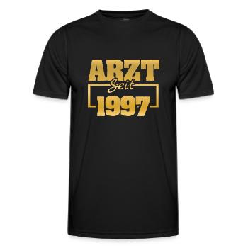 Beruf 1997 - Männer Funktions-T-Shirt - Schwarz - Vorne - AI Model Male 178 dark (178cm)