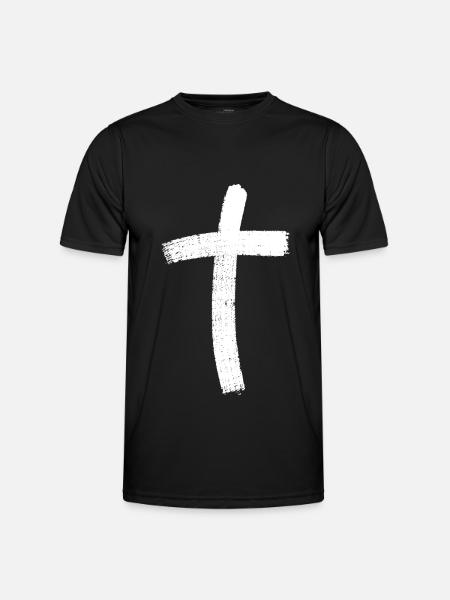 Jésus Croix - T-shirt sport Homme - noir