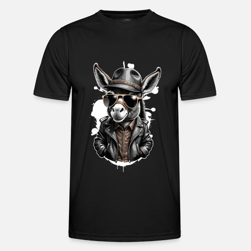 Cool donkey - Men's Functional T-Shirt - black