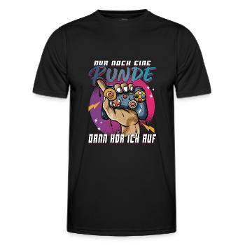 Gaming Sprüche Gamer Sprüche - Männer Funktions-T-Shirt - Schwarz - Vorne - AI Model Male 178 dark (178cm)