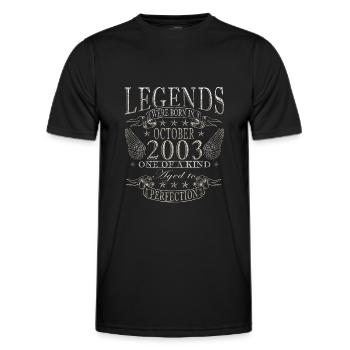 oktober 2003 Jahrestag oktober 2003 oktober - Männer Funktions-T-Shirt - Schwarz - Vorne - AI Model Male 178 dark (178cm)