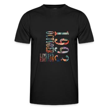 Octobre 1993 Anniversaire Octobre 1993 Octobre - T-shirt sport Homme - noir - Devant - AI Model Male 178 dark (178cm)