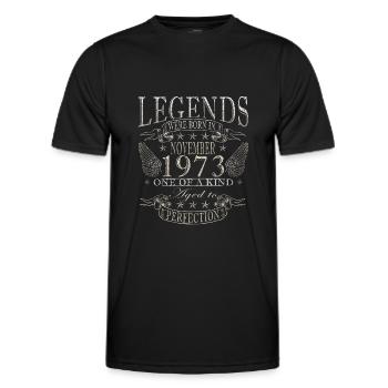 november 1973 Jahrestag november 1973 november - Männer Funktions-T-Shirt - Schwarz - Vorne - AI Model Male 178 dark (178cm)