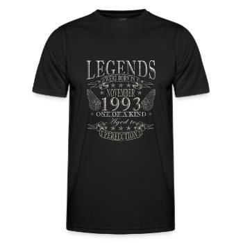 november 1993 anniversary november 1993 november - Men's Functional T-Shirt - black - Front - AI Model Male 178 dark (178cm)