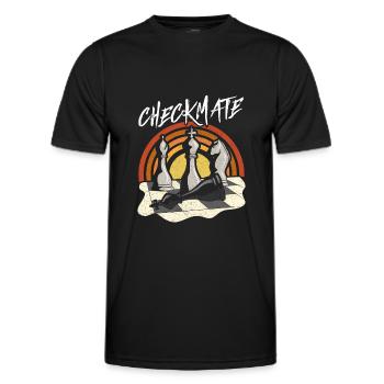 Échecs et mat - T-shirt sport Homme - noir - Devant - AI Model Male 178 dark (178cm)