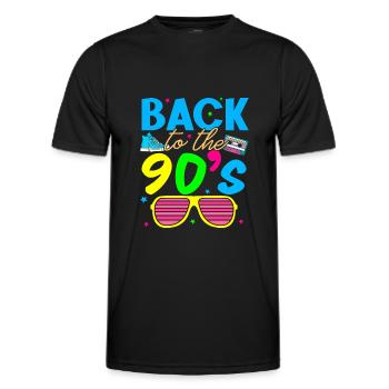 90's 90's - Men's Functional T-Shirt - black - Front - AI Model Male 178 dark (178cm)