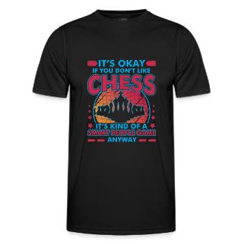Joueur d’échecs Echecs Dire Jeu D’échecs - T-shirt sport Homme - noir - Devant - AI Model Male 178 dark (178cm)