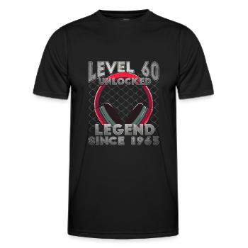 Level 60 Unlocked - Men's Functional T-Shirt - black - Front - AI Model Male 178 dark (178cm)