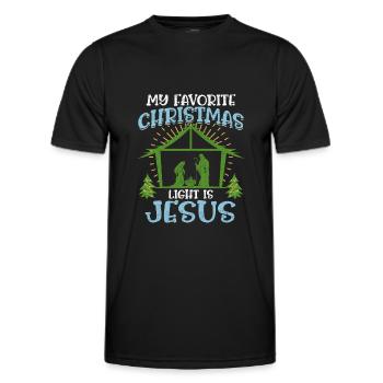 Christmas is about Jesus - Men's Functional T-Shirt - black - Front - AI Model Male 178 dark (178cm)
