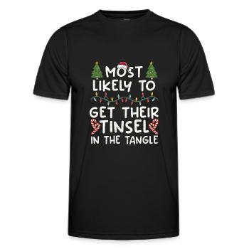 Christmas Family Christmas Tree - Männer Funktions-T-Shirt - Schwarz - Vorne - AI Model Male 178 dark (178cm)