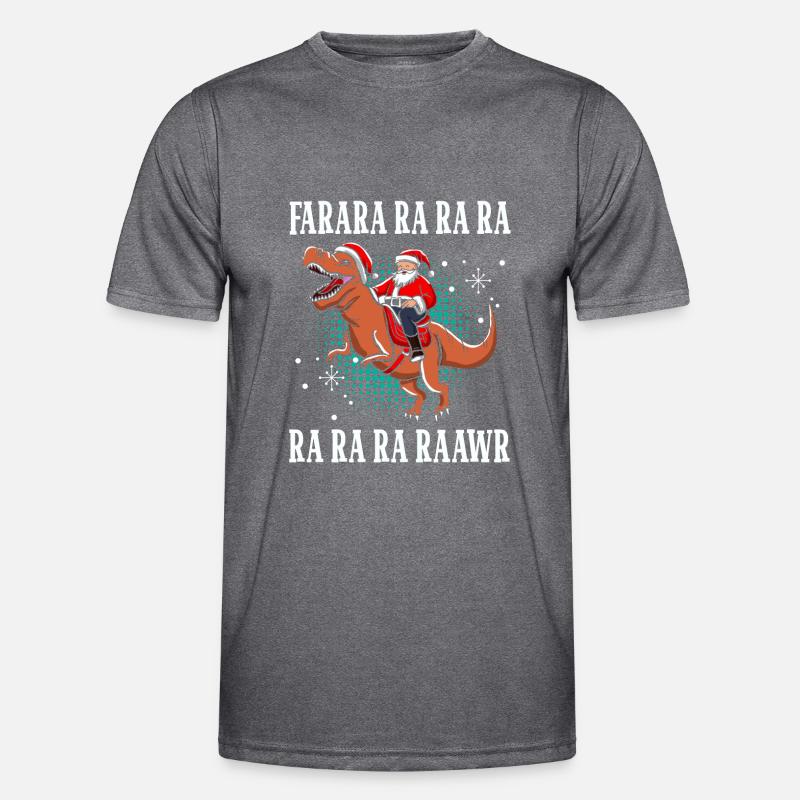 Santasaurus Rex Männer Funktions-T-Shirt