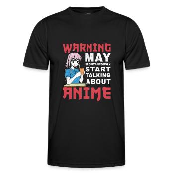 Anime Quote Funny Anime Talk About Anime - Men's Functional T-Shirt - black - Front - AI Model Male 178 dark (178cm)