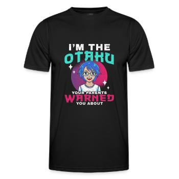 Je suis l’otaku contre lequel tes parents t’ont mis en garde - T-shirt sport Homme - noir - Devant - AI Model Male 178 dark (178cm)