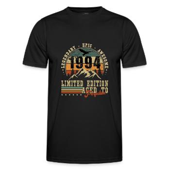 1994 30 Geburtstag Jahrgang 1994 dreißiger 30er - Männer Funktions-T-Shirt - Schwarz - Vorne - AI Model Male 178 dark (178cm)
