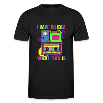 90s Kid Generation Game Boy - Männer Funktions-T-Shirt - Schwarz - Vorne - AI Model Male 178 dark (178cm)