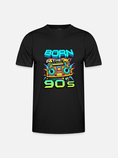 1990iger Sprüche 90s Geschenksidee - Männer Funktions-T-Shirt - Schwarz