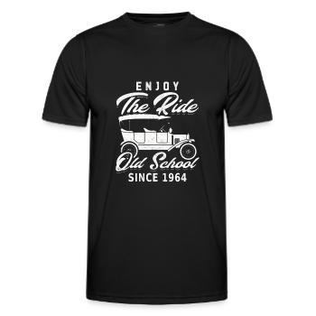 Old School 1964 - Né en 1964 - T-shirt sport Homme - noir - Devant - AI Model Male 178 dark (178cm)