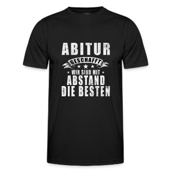 Abitur - Graduation - Saying - Motto Week - Men's Functional T-Shirt - black - Front - AI Model Male 178 dark (178cm)