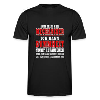 Ich Bin Zwar Ein Mechanike Aber... - Männer Funktions-T-Shirt - Schwarz - Vorne - AI Model Male 178 dark (178cm)