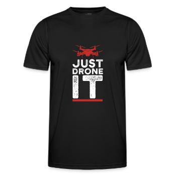 Drohne Drohnen Geschenk - Männer Funktions-T-Shirt - Schwarz - Vorne - AI Model Male 178 dark (178cm)