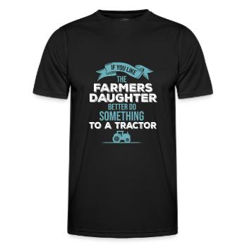 Mécanicien de tracteurs Mécanicien de machines agricoles - T-shirt sport Homme - noir - Devant - AI Model Male 178 dark (178cm)